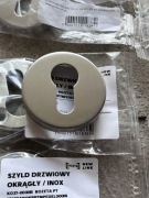 PORTA szyld drzwiowy okrągły Magna Inox - 6 sztuk zestaw 