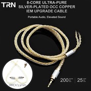TRN TC Kabel Słuchawkowy MMCX/3.5mm Glod Silver 
