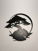 DRZEWKO BONSAI | Wallart w kolorze czarnym (PLA) - DRUK3D