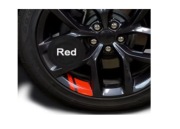Naklejka Znaczek CZERWONA komplet 5szt Emblemat logo koło felga alufelga
