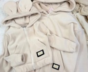 Cudna beżowa bluza polarowa uszy Zula Handmade Polska produkcja r. 92