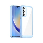 Etui Samsung Galaxy A55 błękitne, pancerne, ochrona aparatu