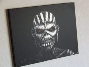 Iron Maiden Eddie Obraz ręcznie grawerowany... Staloryt