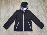 Kurtka dziewczęca typu softshell - rozm 134/140 - czarny/ fiolet