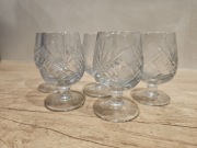 Zestaw kieliszków kryształowych z PRL 5szt.. Doskonały stan.