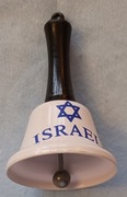 Dzwonek metalowy, plastikowy uchwyt - Izrael h 6 fi 4