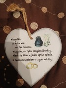 Ręcznie robiona zawieszka dla pary mlodej