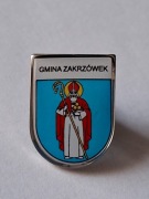 Herb gmina Zakrzówek przypinka pin odznaka wpinka