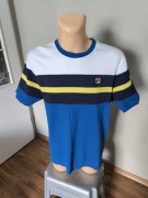 Fila Vintage Pedro T-Shirt L męska crew neck Niebieska heavy cotton 