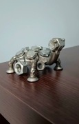 Żółw Żółwik metalowa figurka handmade 