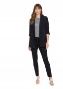 Spodnie damskie 36 do kostki czarne - cekiny, haft, przetarcia OKAZJA