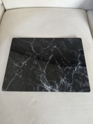 DESTALYA Deska do krojenia marmur, szkło hartowane, 30 x 40 cm