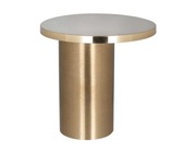 Stolik NAYA beżowy ze złotą podstawą