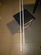 Drążki rosporowe do firanki 90-110 cm 80-130 cm 2 szt białe 