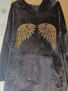 BLUZA damska welurowa czarna  xl/xxl
