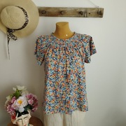 Bawełniana bluzka damska Marks & Spencer, rozmiar 38, kwiatowy wzór