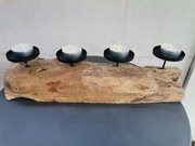 Drewniany świecznik-na 4 świece