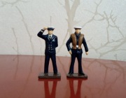 Wojsko polskie marynarze żołnierzyki figurki z PRL 2 szt.kpl.