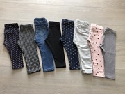 Spodnie dziewczęce 80-86 8sztuk