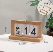Drewniany minimalistyczny kalendarz na biurko skandynawski styl