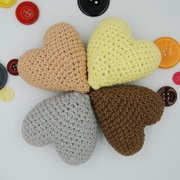 Serduszka 4 szt serce szydełko rękodzieło handmade