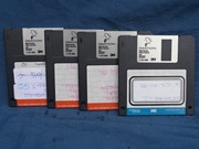 Dyskietki 3,5" 2HD 1,44 MB IMATION 3M używane kolor czarny 4 szt.