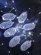 Szydełkowe bombki szyszki, handmade 