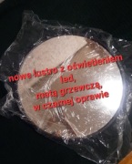 Lustro loftowe z oświetleniem led okrągłe 60 cm , mata grzewcza, włącznik 