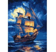 Malowanie po numerach IDEYKA 30x40cm morze statek galeon