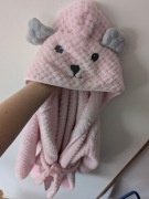 Szlafrok dziecięcy z kapturem miś 104 110 116