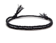 Wakacyjna Bransoletka ręcznie tkana - kolor czarny