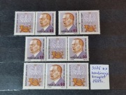 3076** Światowy Dzień Poczty -1989 r. kombinacje komplet