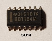 74HCT164      8-bit serial-in, parallel-out shift register