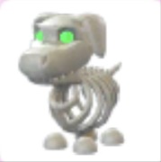 Halloween White Skeleton Dog - Adopt Me Roblox