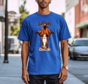 Koszulka niebieska męska nadruk bad regime - INK MASTER APPAREL 