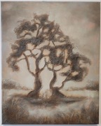 Klimatyczny obraz olejny pejzaż 