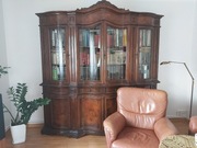 Kredens trzydrzwiowy barokowy szafa biblioteczna szafki szuflady ozdobny