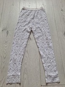 Eleganckie białe legginsy koronkowe dla dziewczynki