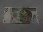 Banknot 500zł AB stan kolekcjonerski UNC idealny prezent na komunię 