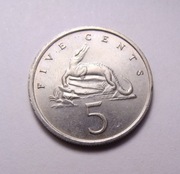 Jamajka 5 cent 1986 Krokodyl PIĘKNA!