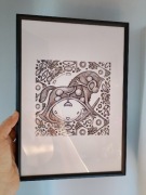 Rysunek  grafika artystyczna ramka