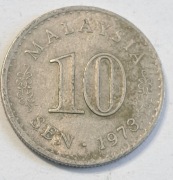 597. Moneta Malezja 10 sen 1973 rok