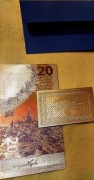 Banknot pozłacany 24 karatowym złotem 