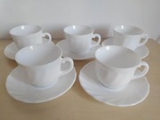 Zestaw 5 filiżanek ze spodkami Arcopal France 