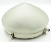 Plafon mosiądz niklowany klosz szkło piaskowany