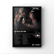 2Pac Album „All Eyez On Me” Plakat A3 42x30 cm