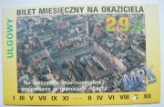Bilet MPK Wrocław 29 zł żólty panorama