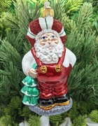 Bombka Choinkowa Szklana Mikołaj z Choinką 66MIK Prezent ! Okazja !