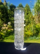 Wazon kryształowy 35 cm! Wysoki, smukły Szlifowany, prl Vintage retro  