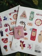 Pin dłoń Rossmann oraz naklejki jesienne zimowe 